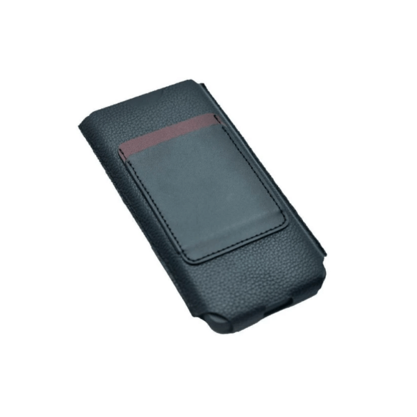 Leather Cell Phone Case Citizen Model - Black with Red Wine Color
